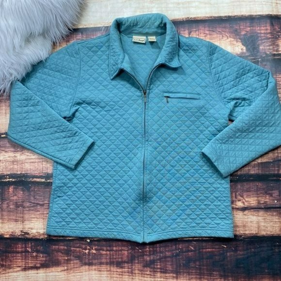 L.L. Bean Jackets & Blazers - RELISTED LL Bean Teal Quilted Zip Up Jacket